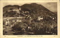 CPA Lourdes La Chateau et le Pic du Jer
