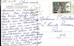 CPA Lourdes La Basilique la Vierge Couronnee l Apparition la Grotte Miraculeuse