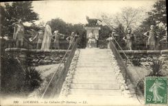 CPA Lourdes Le Calvaire 1ere Station