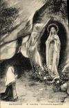 CPA Lourdes La Premiere Apparition