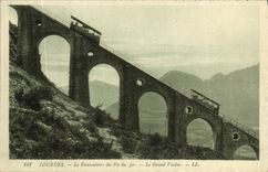 CPA Lourdes Le Funiculaire du Pic du Jar Le Grand Viaduc