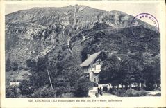CPA Lourdes Le Funiculaire du Pic du Jer Gare inferieure