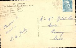 CPA Lourdes La Basilique et le Pont St Michel