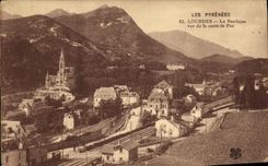 CPA Lourdes La Basilique vue de la route de Pau