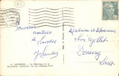 CPA Lourdes La Basilique et le Monument interallie vue du Chateau Fort