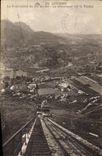 CPA Lourdes Le Funiculaire du Pic du Jer Le crosement sur le Viaduc