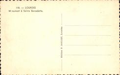 CPA Lourdes Monument a Sainte Bernadette