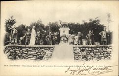 CPA Lourdes Nouveau Calvaire Premiere Station Inaugure 5 Octobre 1901