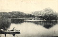 CPA Lourdes Le lac Peche Pecheurs