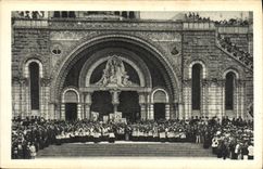 CPA Lourdes Entree du Rosaire Benediction du Tres St Sacrement