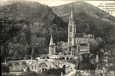CPA Lourdes La Basilique et le Rosaire M D