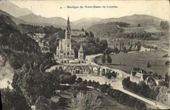 CPA Lourdes Basilique de Notre Dame
