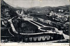 CPA Lourdes Vue Panoramique de la Basilique