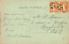 CPA Lourdes Statue de Saint Michel et les Allees