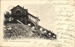 CPA Lourdes Funiculaire du grand Jer Gare d arrivee