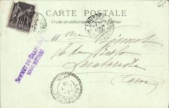 CPA Lourdes Funiculaire du grand Jer Croisement des voitures sur le viaduc