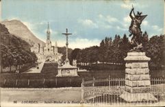 CPA Lourdes Saint Michel et la Basilique