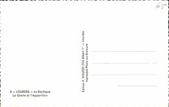 CPA Lourdes La Basilique La Grotte et l Apparition