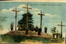 CPA Lourdes 12eme Station du Calvaire