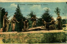 CPA Lourdes 11eme Station du Calvaire