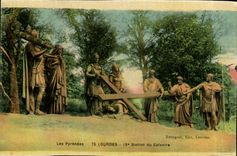 CPA Lourdes 9eme Station du Calvaire