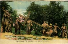 CPA Lourdes 8eme Station du Calvaire
