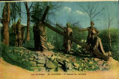 CPA Lourdes 5eme Station du Caivaire