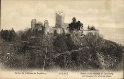 VINTAGE POSTCARD Alsace Ruins of the Castle of Landsberg