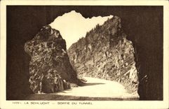 CPA Schlucht Sortie Du Tunnel