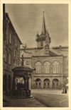 VINTAGE POSTCARD Obernai Well of the Six Buckets and town hall