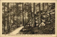 CPA Mont Sainte Odile Mur Paien Entree de la Voie Romaine de Barr