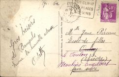 VINTAGE POSTCARD Banuyls on Sea rocks of the pier and the war memorial