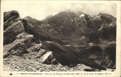 VINTAGE POSTCARD Road D Aubisque Seen on the Circus of Gourette and the Slat of Bazen