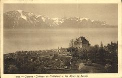 VINTAGE POSTCARD Clarens Castle of Chatelard Apes of Savoy