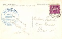 VINTAGE POSTCARD Road of the Peak of the South of Bigorre Valley of Gripp