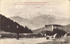 VINTAGE POSTCARD Valley D Aure Plate of the Collar D ASpin and the Peak of the Automobile South