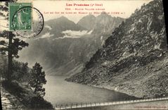 VINTAGE POSTCARD the Pyrenees High Valley D Aure Lake Of the Cape De Long and solid mass of Neouvielle