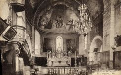 VINTAGE POSTCARD Luz St Interior Saver of L church of the templiers