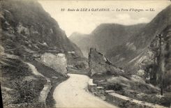 VINTAGE POSTCARD Luz Road of Gavarnie the Gate D Spain