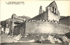 VINTAGE POSTCARD Holy Luz Saver L Church of Templiers