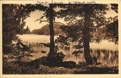 VINTAGE POSTCARD the Pyrenees Mount Louis L black pond