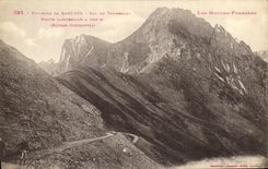 VINTAGE POSTCARD Bareges Surroundings Collar of Tournmalet Motor road