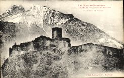 CPA Argeles Chateau de Baucens et Massif de Viscos
