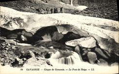 CPA Gavarnie Cirque de Gavarnie La Pont de Neige