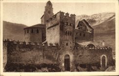 CPA Route de Gavarnie Luz Eglise des Templiers