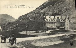 CPA Gavarnie Grand Hotel du Vignemale Anes Enfants