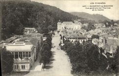 VINTAGE POSTCARD Bagneres de Bigorre View of the Thermal baths and the Casino