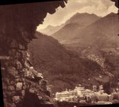 VINTAGE POSTCARD Cauterets Cauterets seen of L interior D one of the cabins in ruins of the Roman Baths