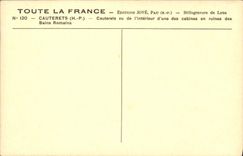 VINTAGE POSTCARD Cauterets Cauterets seen of L interior D one of the cabins in ruins of the Roman Baths