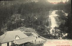 VINTAGE POSTCARD Cauterets Hotel trade and cascades of the bridge D Spain